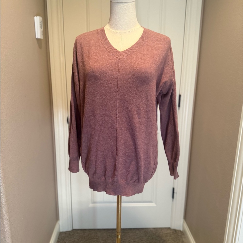 Dreamers Mauve V-Neck Sweater